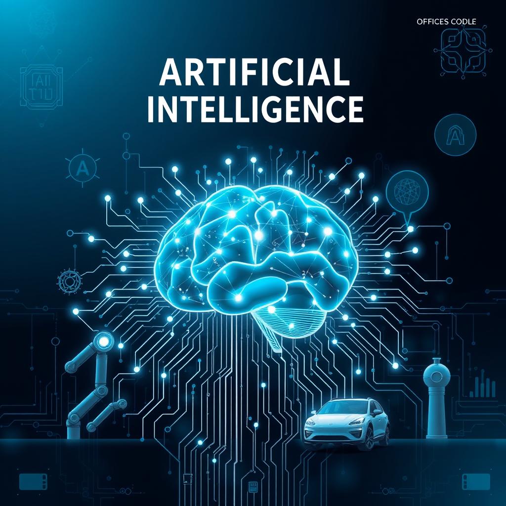 A visually captivating cover page for a publication on Artificial Intelligence