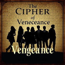 A vintage-style e-book cover for the book titled 'The Cipher of Vengeance' by author 'sinnercitisinn'