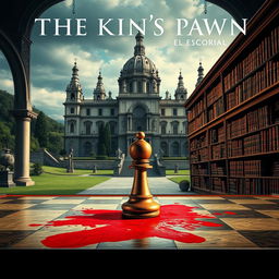 A hyper-realistic cover design for "The King's Pawn