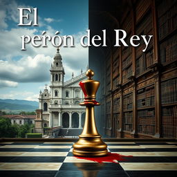 A hyper-realistic cover design for "El peón del rey