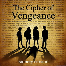 E-book cover for a mystery-thriller titled "The Cipher of Vengeance" by author "sinnercitisinn"