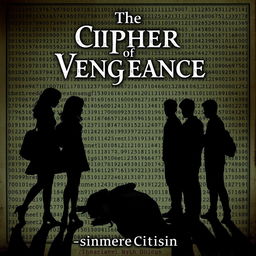 E-book cover for a mystery-thriller titled "The Cipher of Vengeance" by author "sinnercitisinn"