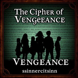 An e-book cover for a mystery-thriller book titled "The Cipher of Vengeance" by "sinnercitisinn"