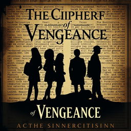 An e-book cover for a mystery-thriller book titled "The Cipher of Vengeance" by "sinnercitisinn"