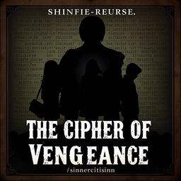 An e-book cover for a mystery-thriller book titled "The Cipher of Vengeance" by "sinnercitisinn"