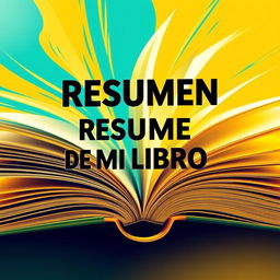 A book cover design featuring the title 'RESUMEN DE MI LIBRO LEÍDO' in modern, bold typography