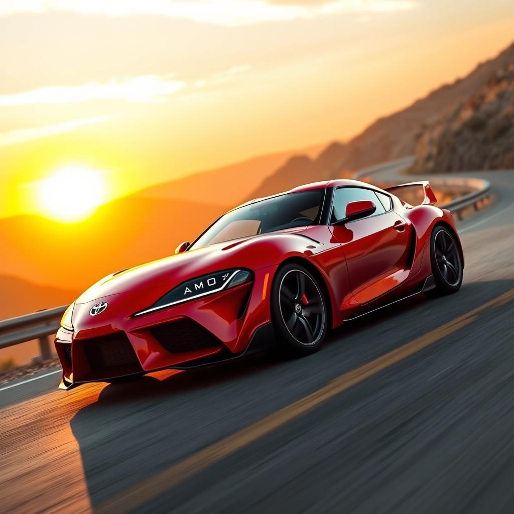 A high-definition image of the iconic Toyota Supra A80, showcasing its sleek and aerodynamic design