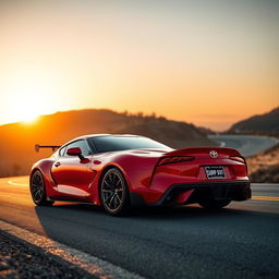 A high-definition image of the iconic Toyota Supra A80, showcasing its sleek and aerodynamic design