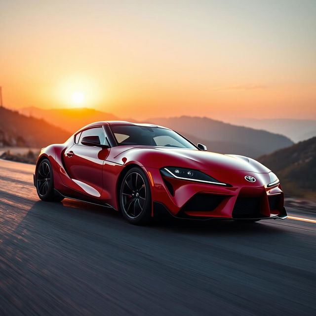 A high-definition image of the iconic Toyota Supra A80, showcasing its sleek and aerodynamic design