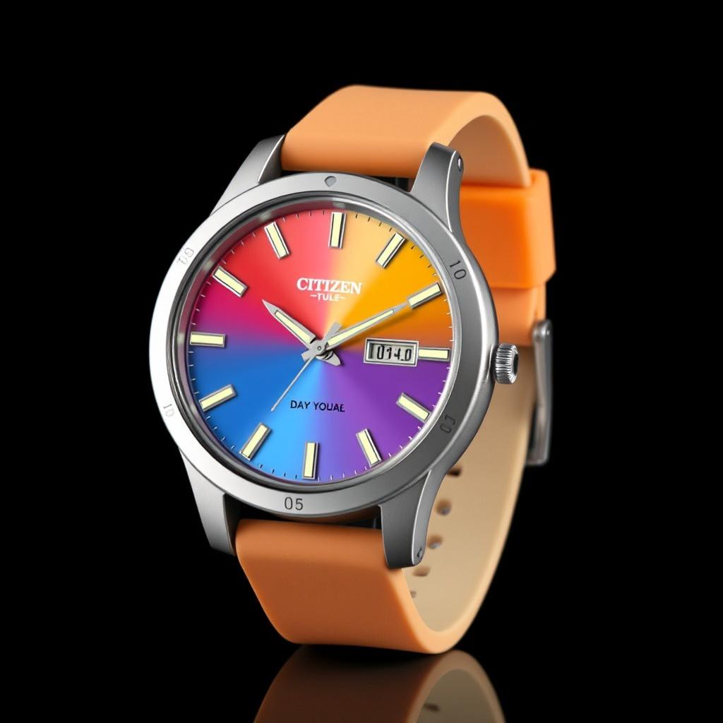 A modern quartz watch design for young people, inspired by the Citizen Tsuyosa watch