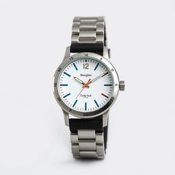 An analog quartz wristwatch designed for a young demographic aged 18-35 years