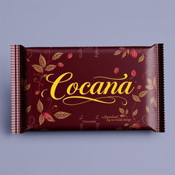 A beautifully designed chocolate package wrapping, featuring intricate patterns and rich colors