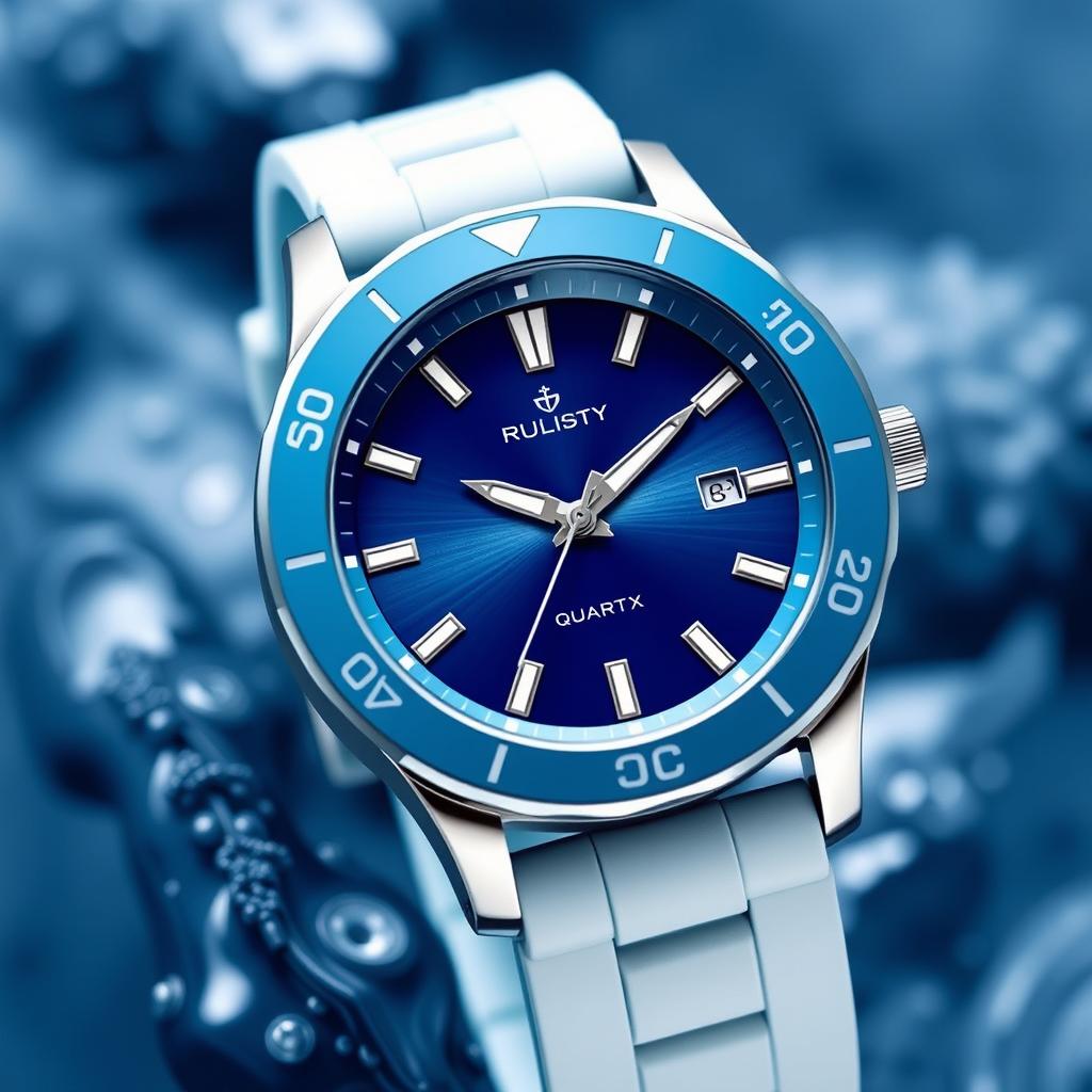 A stylish quartz watch for young men, inspired by the essence of the sea