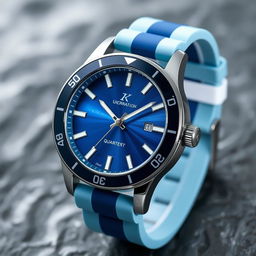A stylish quartz watch for young men, inspired by the essence of the sea