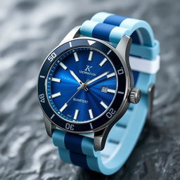 A stylish quartz watch for young men, inspired by the essence of the sea