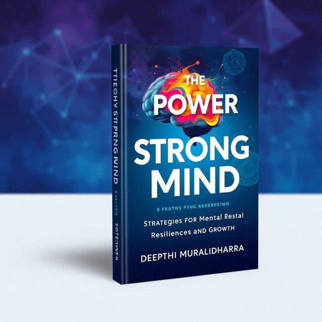 A captivating book cover design for 'The Power of a Strong Mind: Strategies for Mental Resilience and Growth' by Deepthi Muralidhara