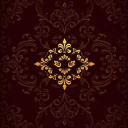 A luxurious chocolate package design, featuring a rich and ornate pattern