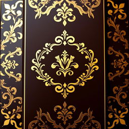 A luxurious chocolate package design, featuring a rich and ornate pattern