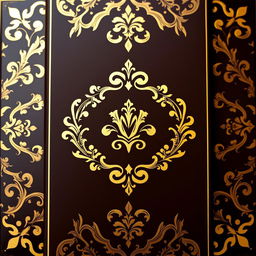 A luxurious chocolate package design, featuring a rich and ornate pattern