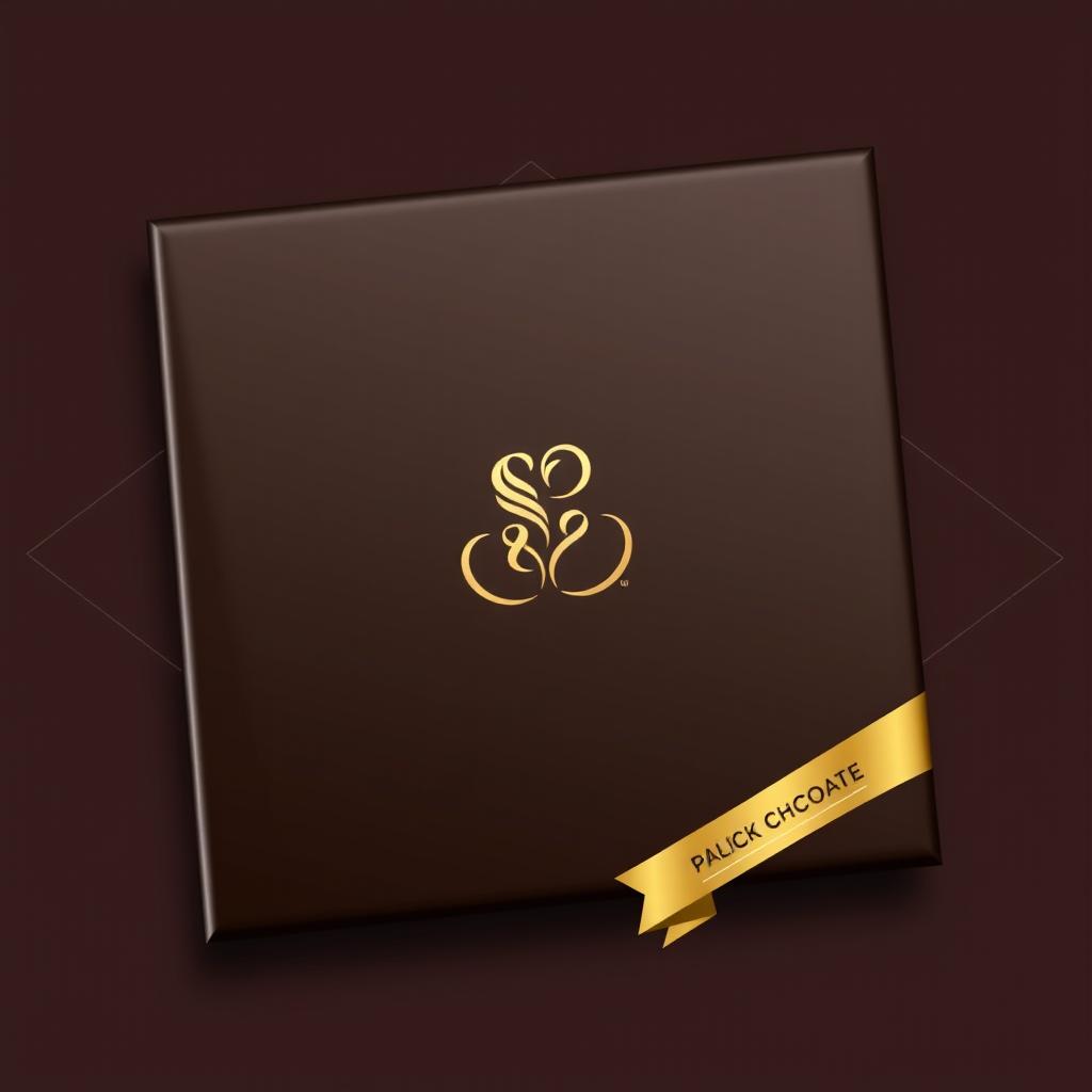 A sophisticated chocolate packaging design, infused with elegance and luxury