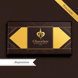 A sophisticated chocolate packaging design, infused with elegance and luxury