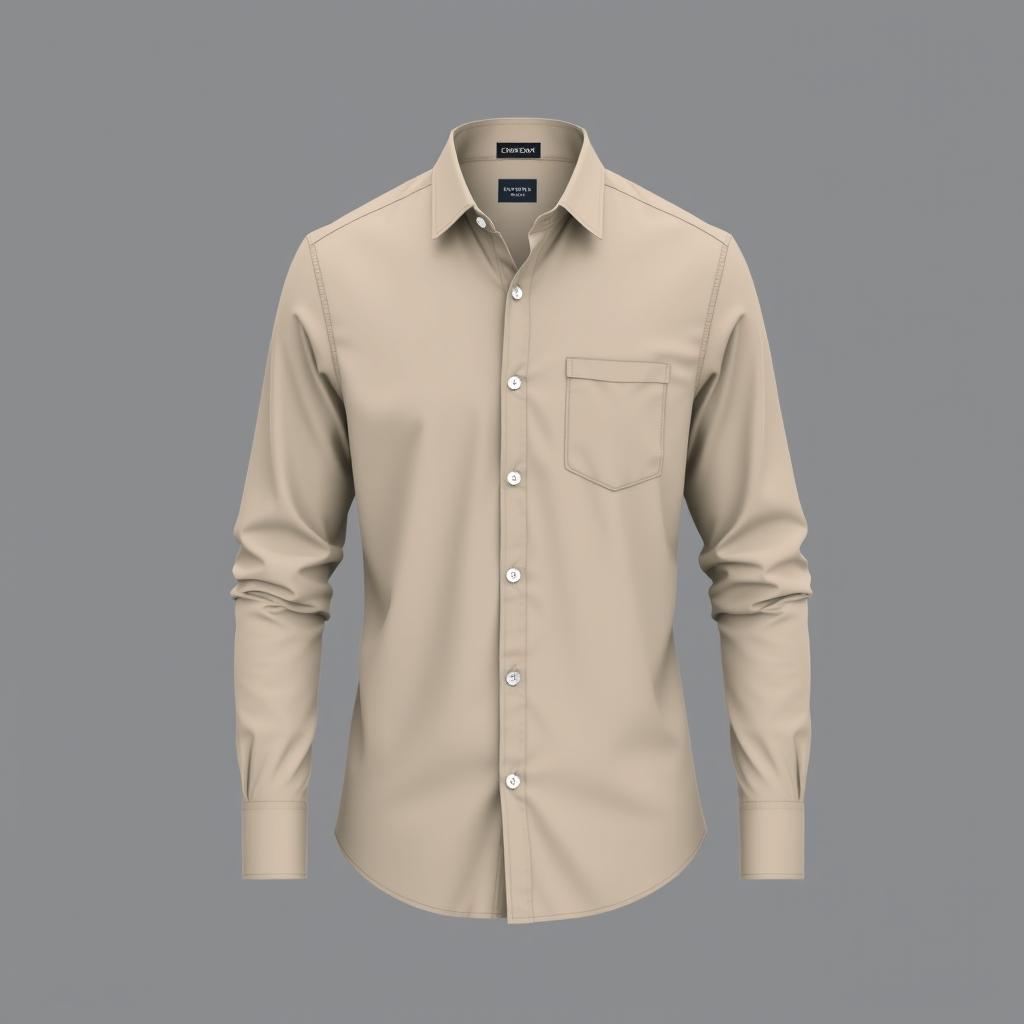 Design of a stylish and modern work shirt, featuring a blend of professional and casual elements