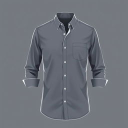 Design of a stylish and modern work shirt, featuring a blend of professional and casual elements