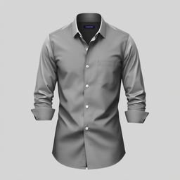 Design of a stylish and modern work shirt, featuring a blend of professional and casual elements