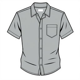 Design of a trendy, short-sleeved work shirt, combining a casual and professional look