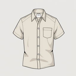 Design of a trendy, short-sleeved work shirt, combining a casual and professional look