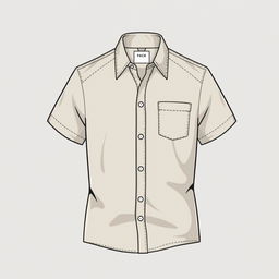 Design of a trendy, short-sleeved work shirt, combining a casual and professional look