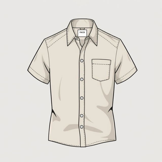 Design of a trendy, short-sleeved work shirt, combining a casual and professional look