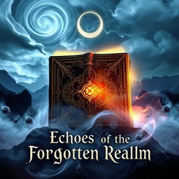 Create a captivating book cover titled 'Echoes of the Forgotten Realm'