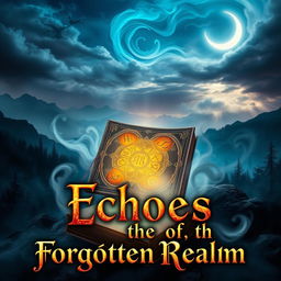 Create a captivating book cover titled 'Echoes of the Forgotten Realm'