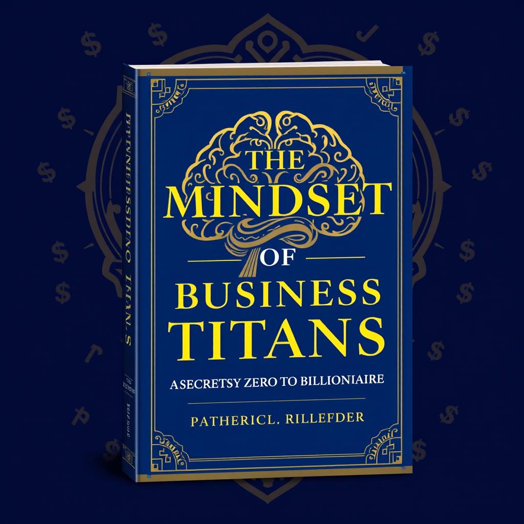 A cover design for a book titled "The Mindset of Business Titans: Secrets from Zero to Billionaire"