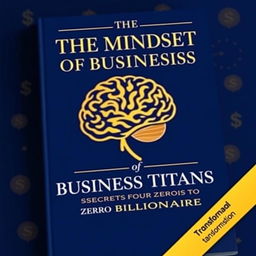 A cover design for a book titled "The Mindset of Business Titans: Secrets from Zero to Billionaire"