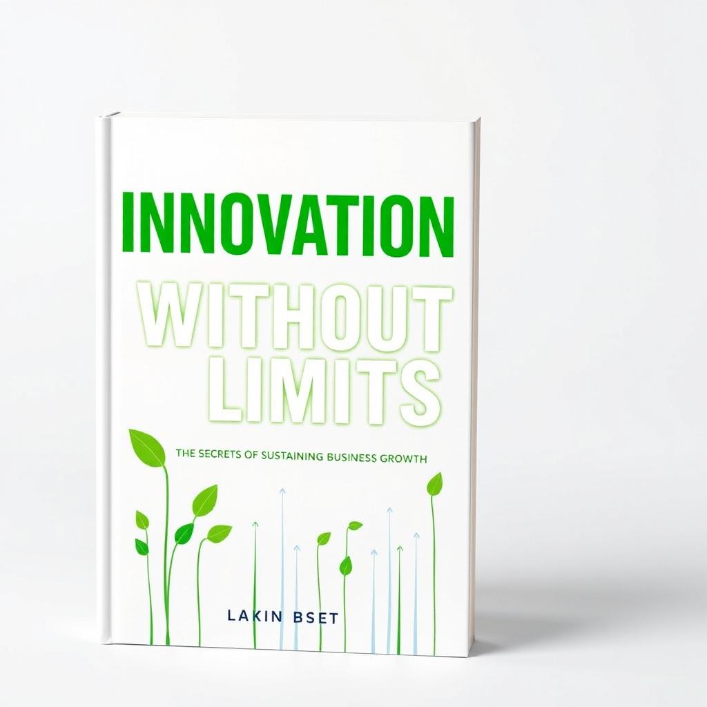 A vibrant and modern cover design titled 'Innovation Without Limits: The Secrets of Sustaining Business Growth'