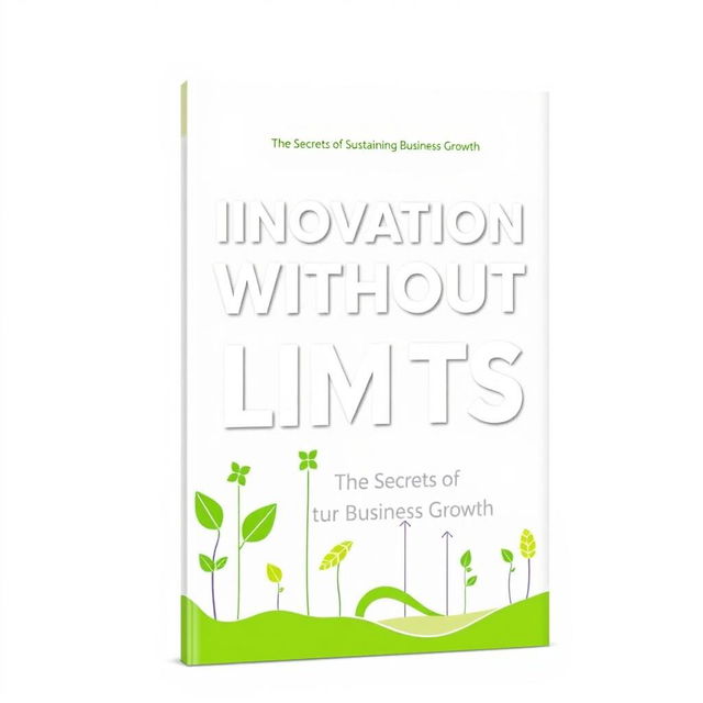 A vibrant and modern cover design titled 'Innovation Without Limits: The Secrets of Sustaining Business Growth'