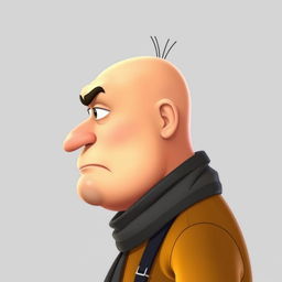 A side profile portrait of Gru from "Despicable Me"