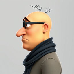 A side profile portrait of Gru from "Despicable Me"