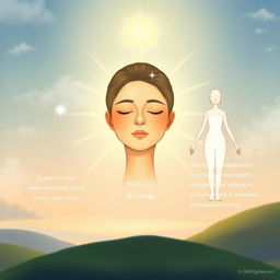 An illuminating illustration depicting three physical changes that reveal spiritual awakening