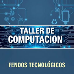 A horizontal banner promoting the 'Taller de Computación de Fondos Tecnológicos'