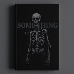 Book cover design for 'Something to Fear', featuring all black letters and a detailed black zombie with missing pieces