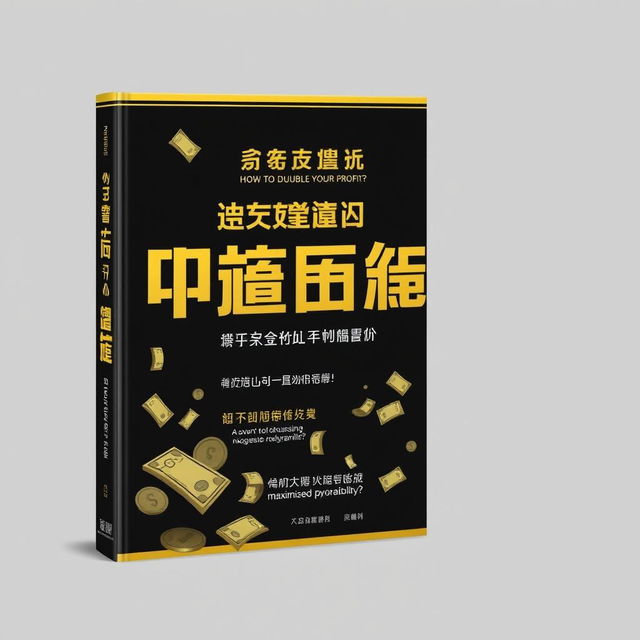 A compelling book cover titled '利润倍增：如何快速提升企业盈利能力' with the primary color scheme of gold and black