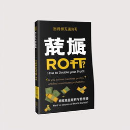 A compelling book cover titled '利润倍增：如何快速提升企业盈利能力' with the primary color scheme of gold and black