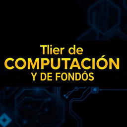 A horizontal banner promoting a 'Taller de Computación y de Fondos', featuring bold golden lettering