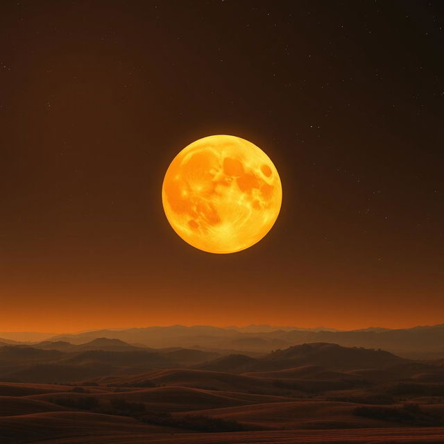 A breathtaking astronomical scene featuring the Super Harvest Moon in all its grandeur, accompanied by a lunar eclipse