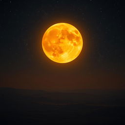 A breathtaking astronomical scene featuring the Super Harvest Moon in all its grandeur, accompanied by a lunar eclipse