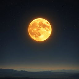 A breathtaking astronomical scene featuring the Super Harvest Moon in all its grandeur, accompanied by a lunar eclipse