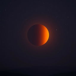 A captivating scene of a lunar eclipse in progress, with the moon partially shadowed creating a mesmerizing display of celestial beauty